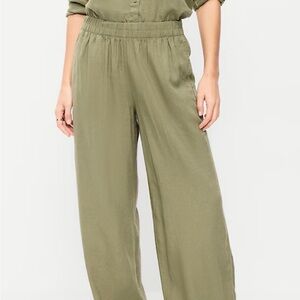 Old Navy Sage Wide-Leg Linen Blend Women's Pants